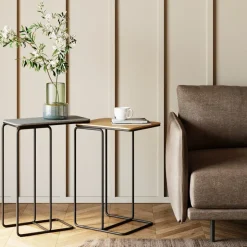 Sidobord Diego - Svart/Brons, 2-set - KARE Design