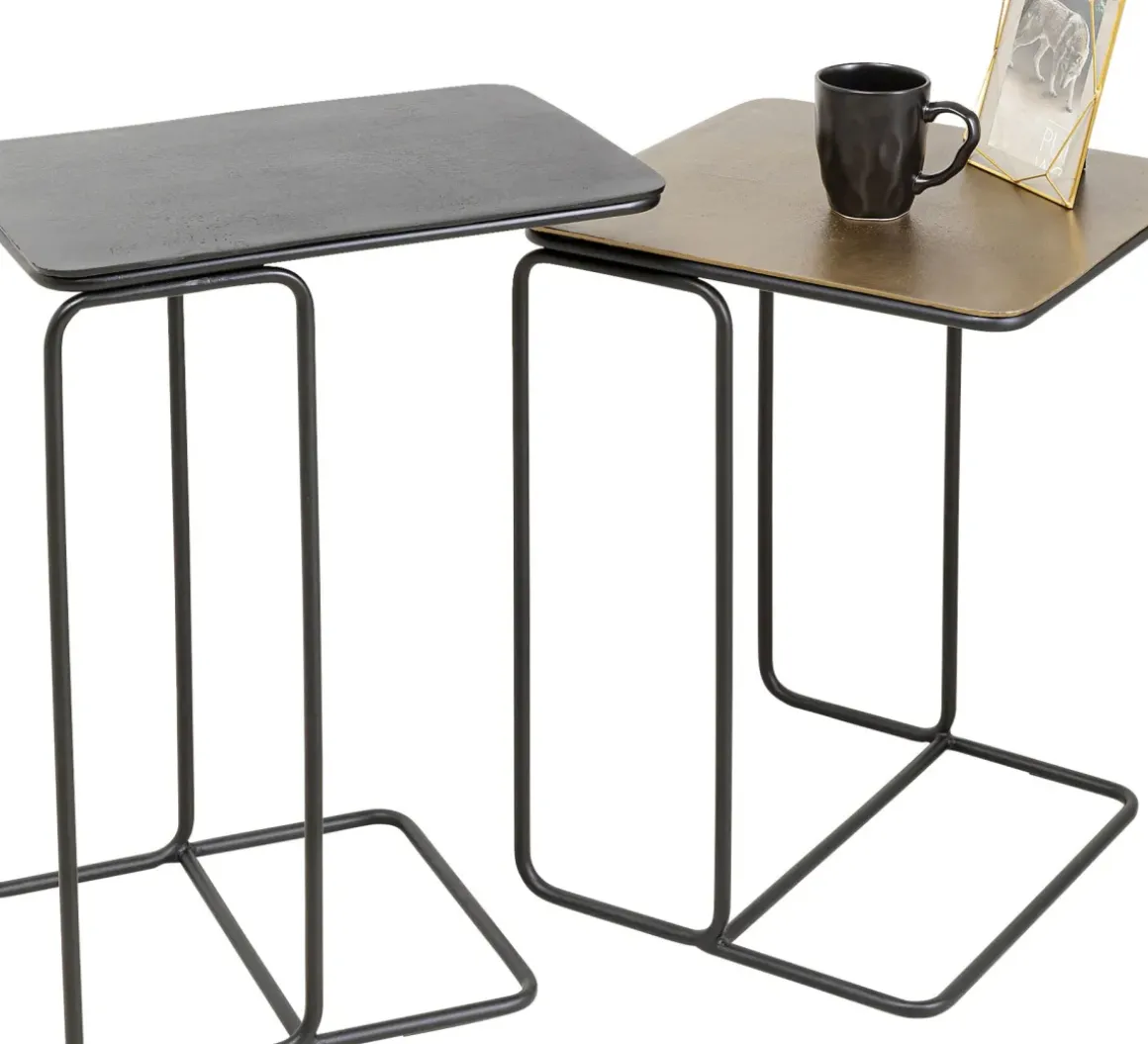 Sidobord Diego - Svart/Brons, 2-set - KARE Design