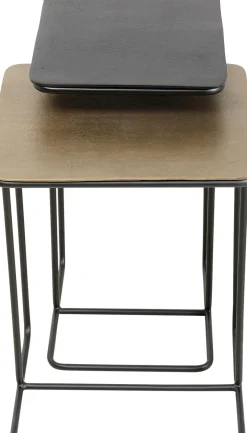 Sidobord Diego - Svart/Brons, 2-set - KARE Design