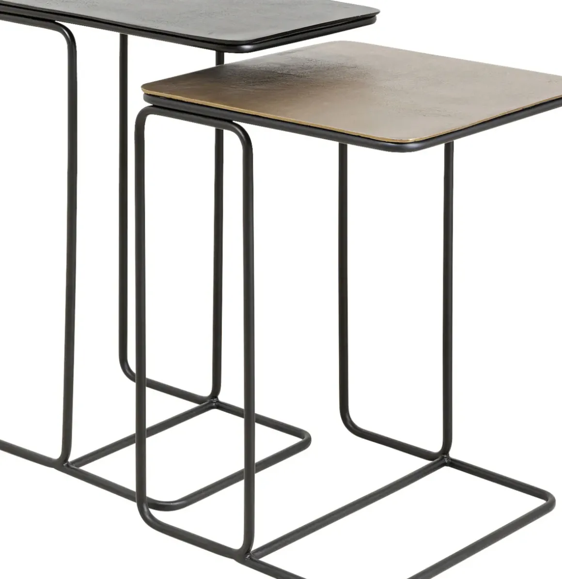 Sidobord Diego - Svart/Brons, 2-set - KARE Design