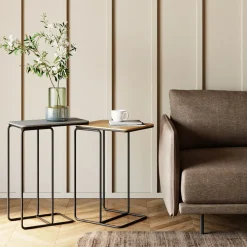 Sidobord Diego - Svart/Brons, 2-set - KARE Design