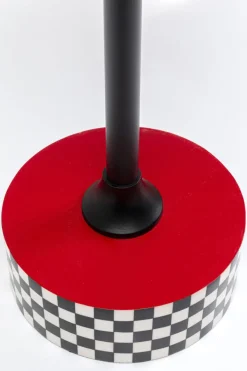 Sidobord Domero Checkers - Röd Ø40cm - KARE Design