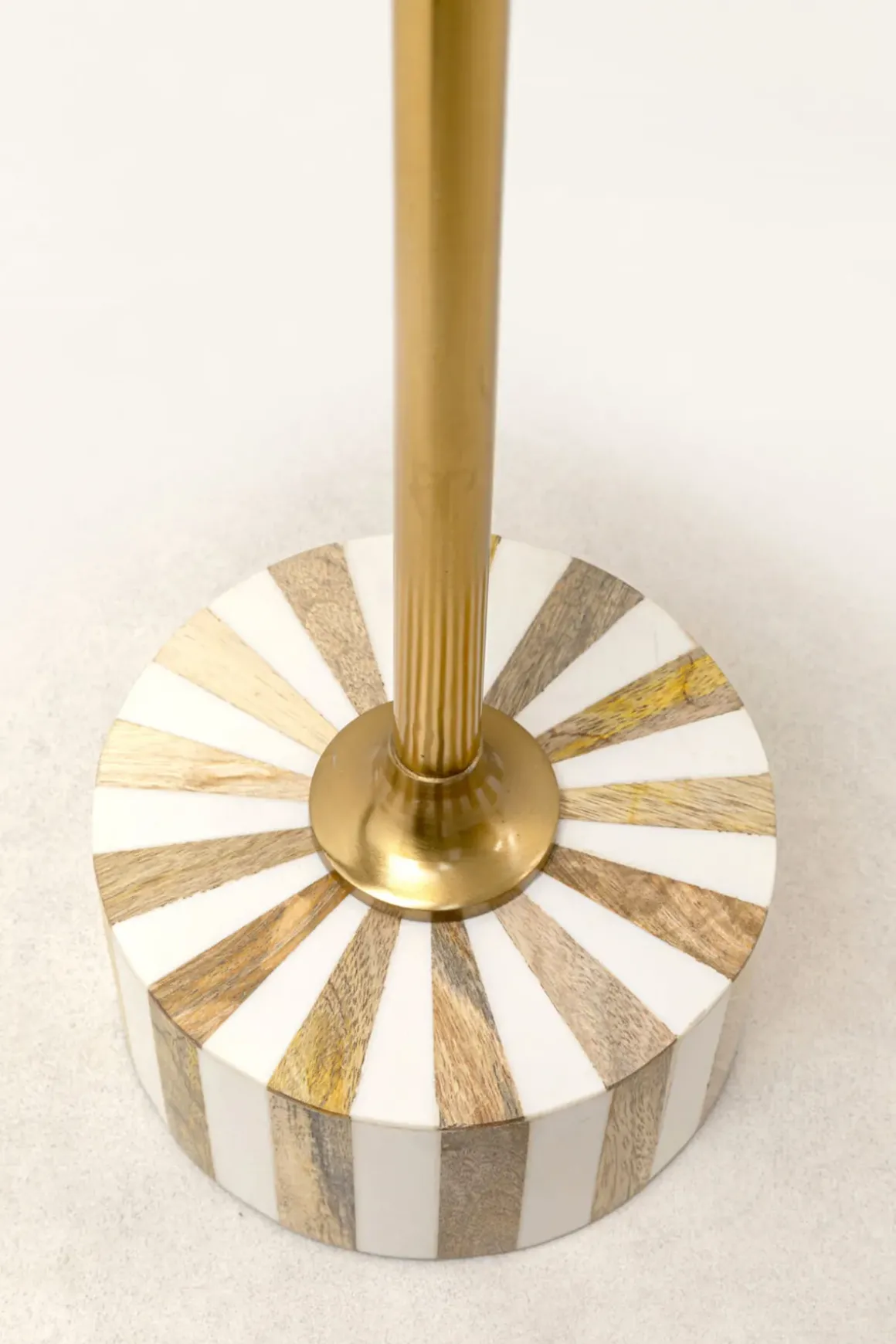Sidobord Domero Cirque - Guld/Vit Ø25cm - KARE Design
