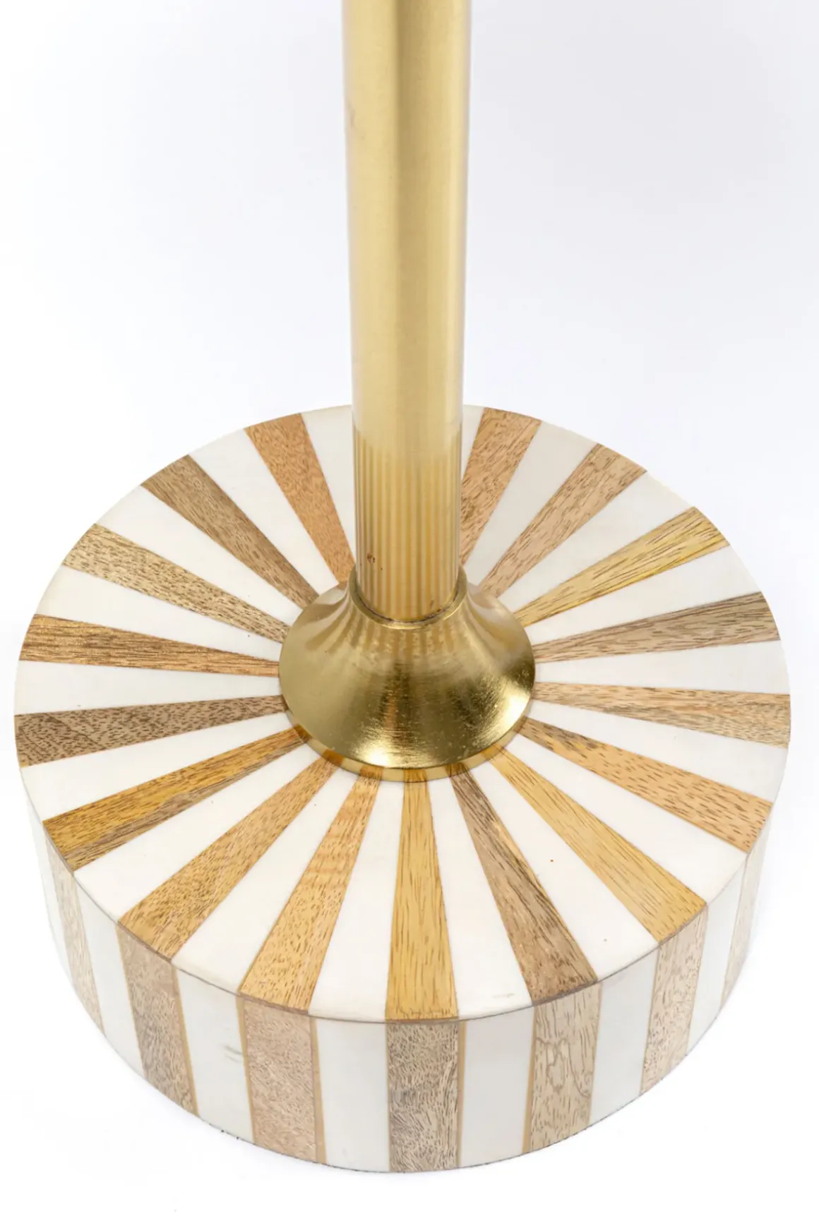 Sidobord Domero Cirque - Guld/Vit Ø40cm - KARE Design