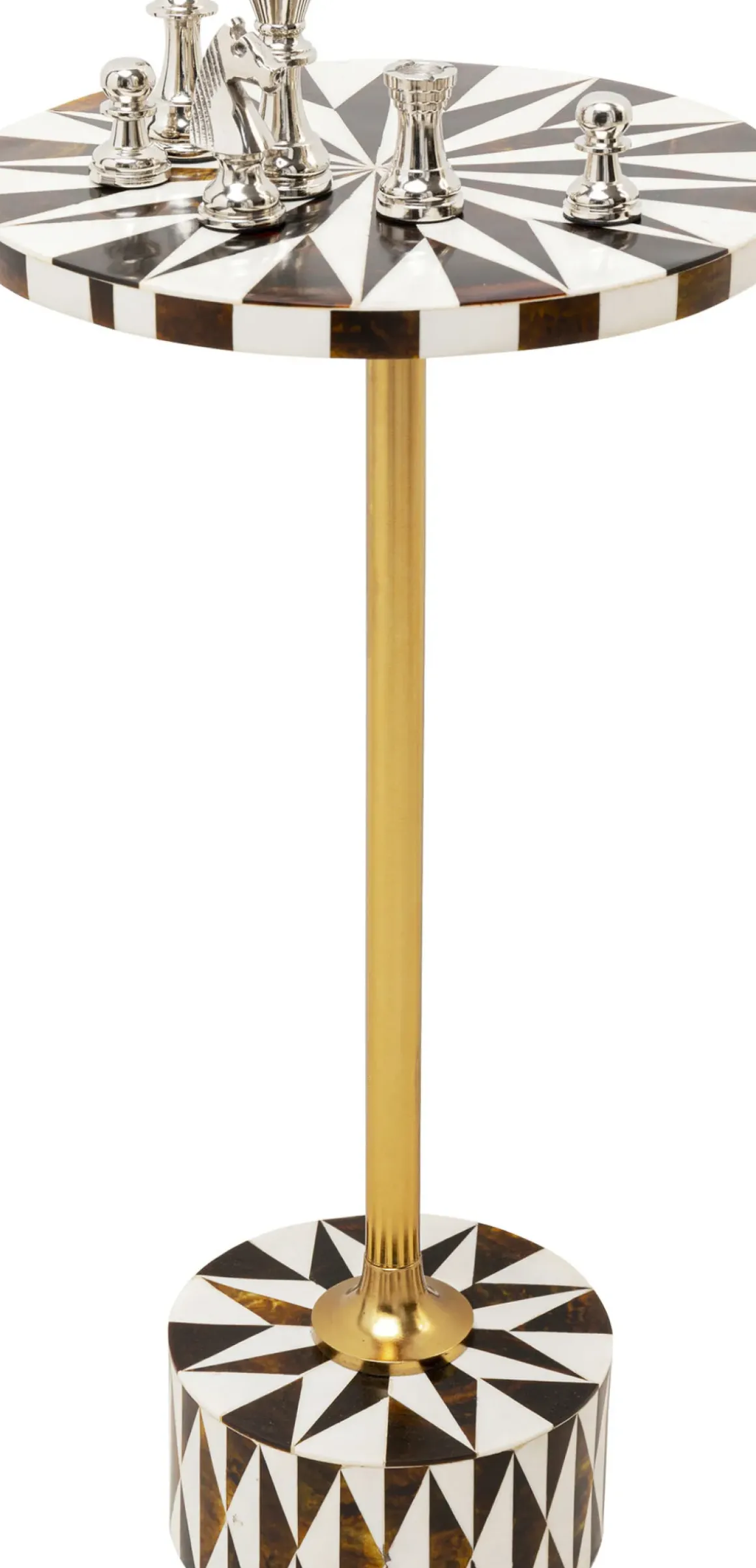 Sidobord Domero Star - Brun/Vit Ø25cm - KARE Design