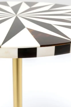 Sidobord Domero Star - Brun/Vit Ø40cm - KARE Design