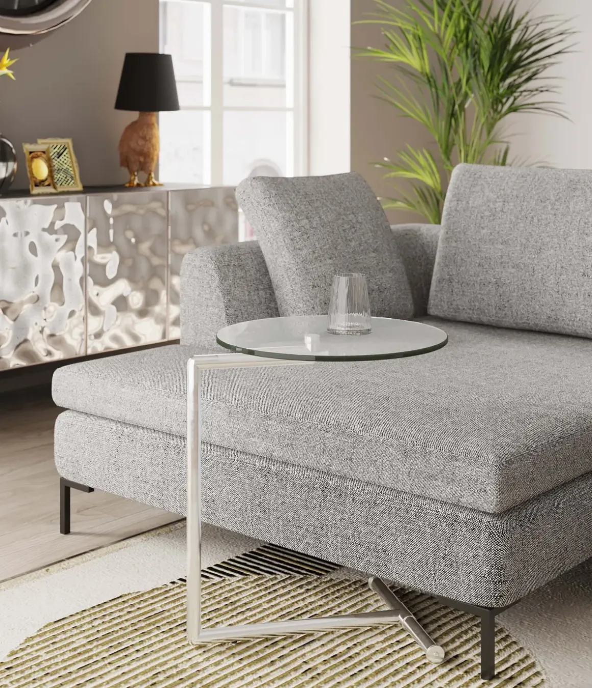 Sidobord Easy Living Clear Ø46cm - KARE Design