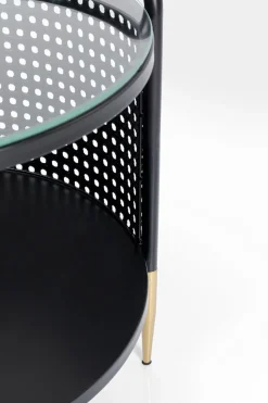 Sidobord Fence - Svart, Ø45cm - KARE Design