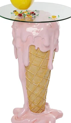 Sidobord Icecream - Glass, Ø48cm - KARE Design