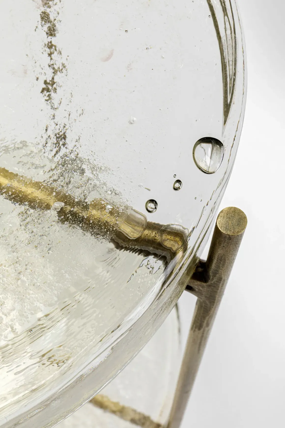 Sidobord Ice Dubbel - Glas/Guld Ø30 - KARE Design
