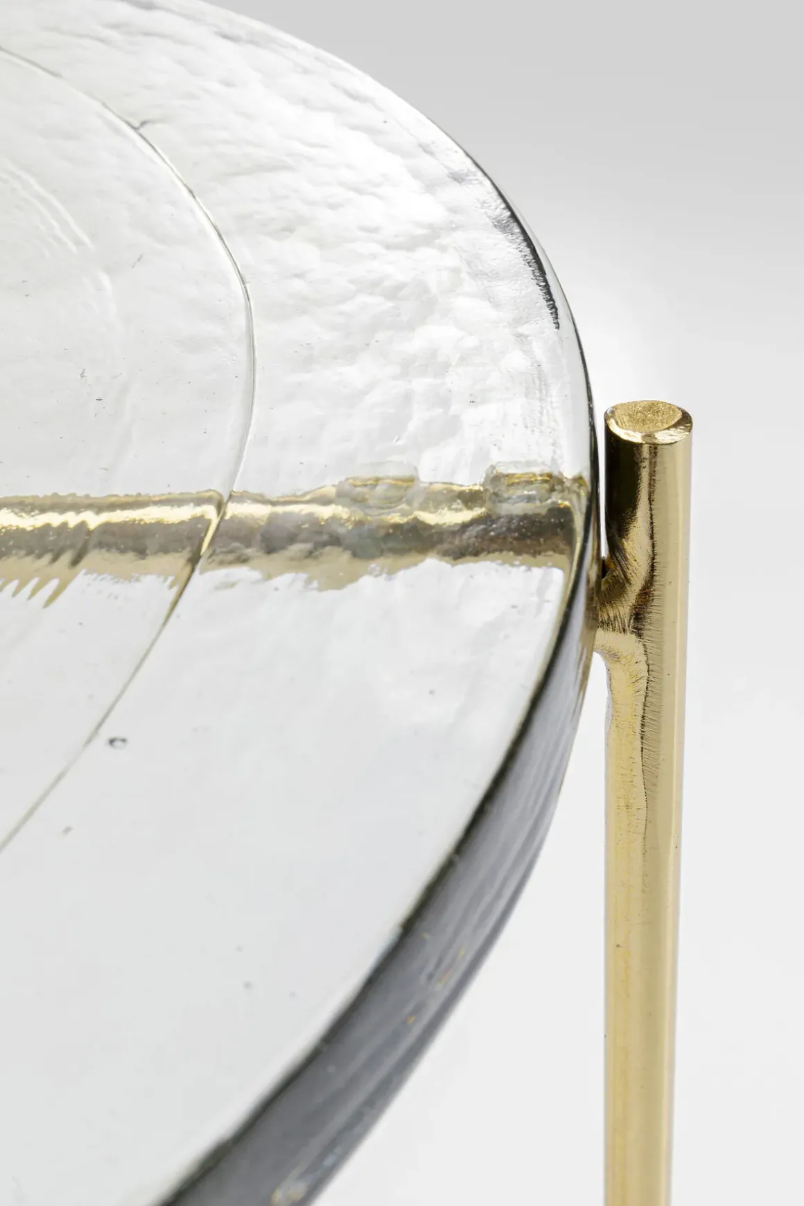 Sidobord Ice - Glas/Guld, Ø40 - KARE Design