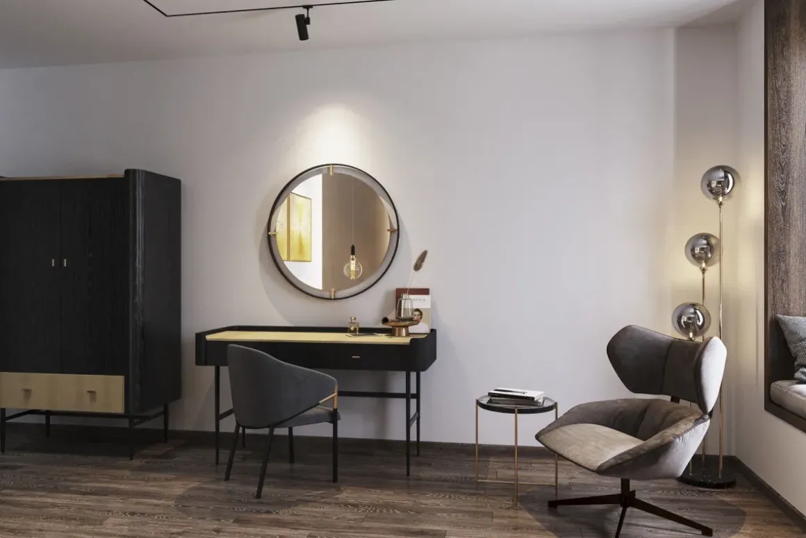 Sidobord Ice - Glas/Guld, Ø40 - KARE Design