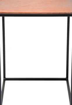 Sidobord Loft Square Vintage - Set med 3 bord i Svart/Rustik Metall - KARE Design