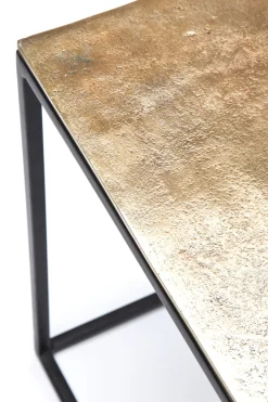 Sidobord Loft Square Vintage - Set med 3 bord i Svart/Rustik Metall - KARE Design
