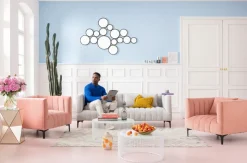 Sidobord Luxury Triangle - Champagnefärgat Spegelglas - KARE Design