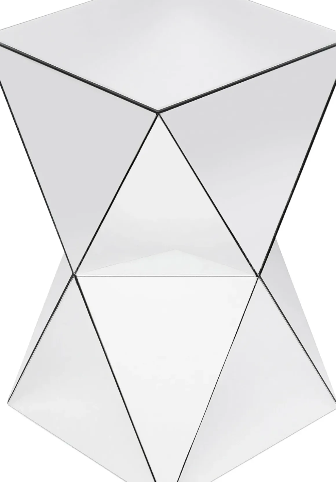 Sidobord Luxury Triangle - Spegelglas - KARE Design