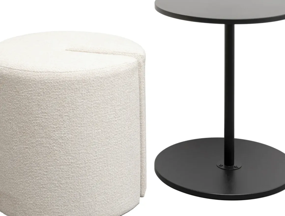 Sidobord med Sittpuff Together (2-delar) - KARE Design