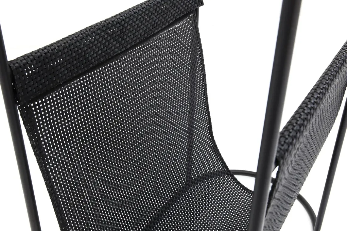 Sidobord Mesh - med Magasinhållare, Svart Stål - KARE Design