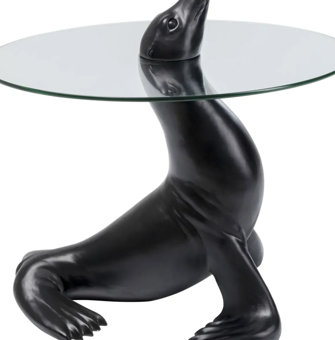 Sidobord Sea Lion - Sjölejon, Svart, Ø50cm - KARE Design