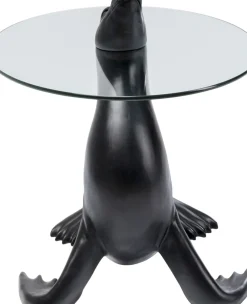 Sidobord Sea Lion - Sjölejon, Svart, Ø50cm - KARE Design