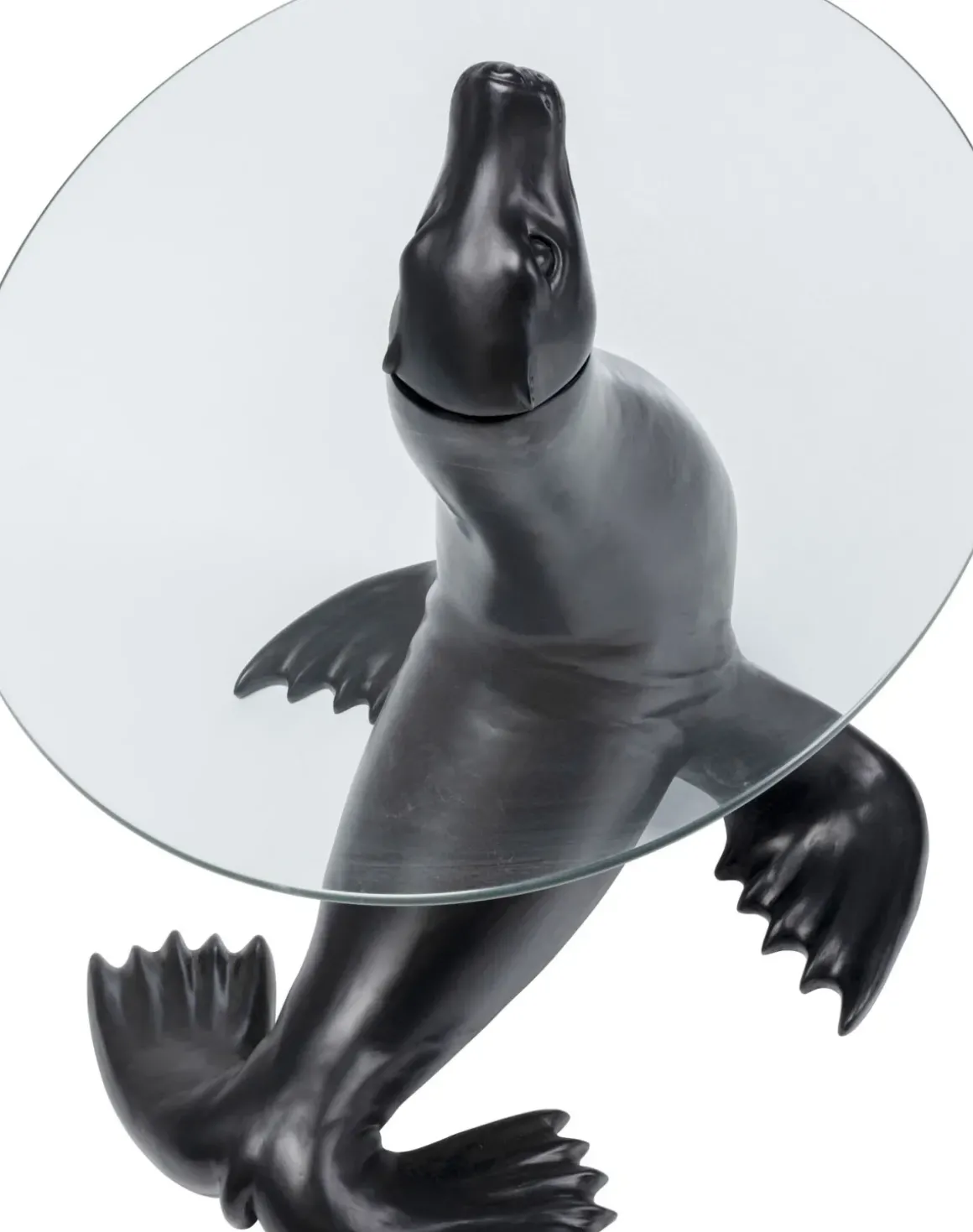 Sidobord Sea Lion - Sjölejon, Svart, Ø50cm - KARE Design