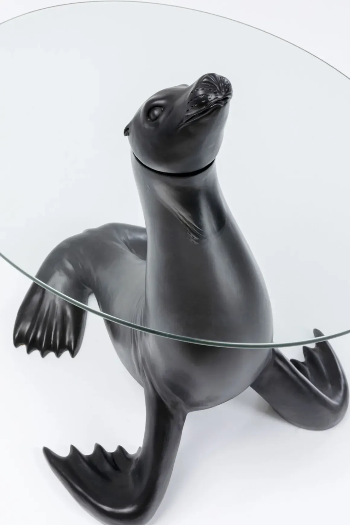 Sidobord Sea Lion - Sjölejon, Svart, Ø50cm - KARE Design