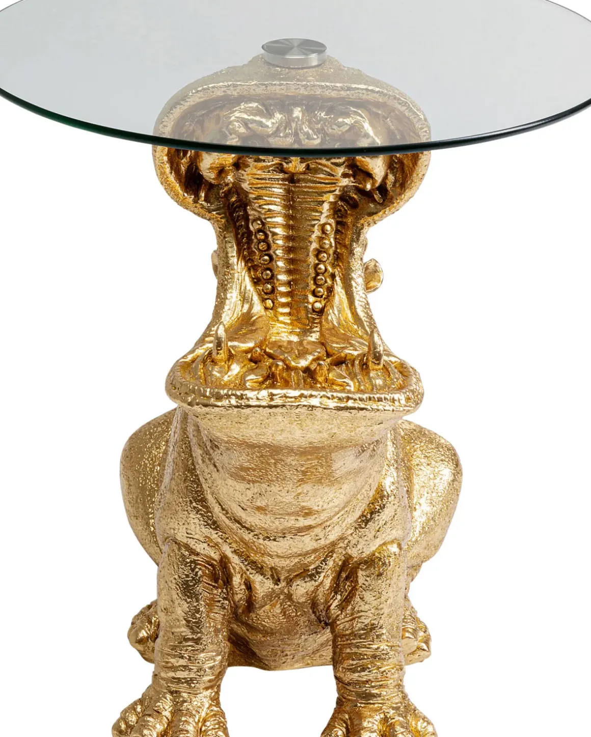 Sidobord Sitting Hippo - Flodhäst, Guld, Ø48cm - KARE Design