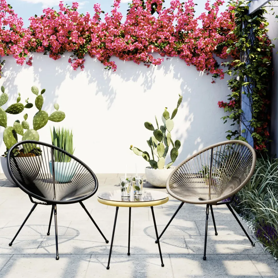 Sidobord Trädgård Acapulco - Natur Ø50cm - KARE Design