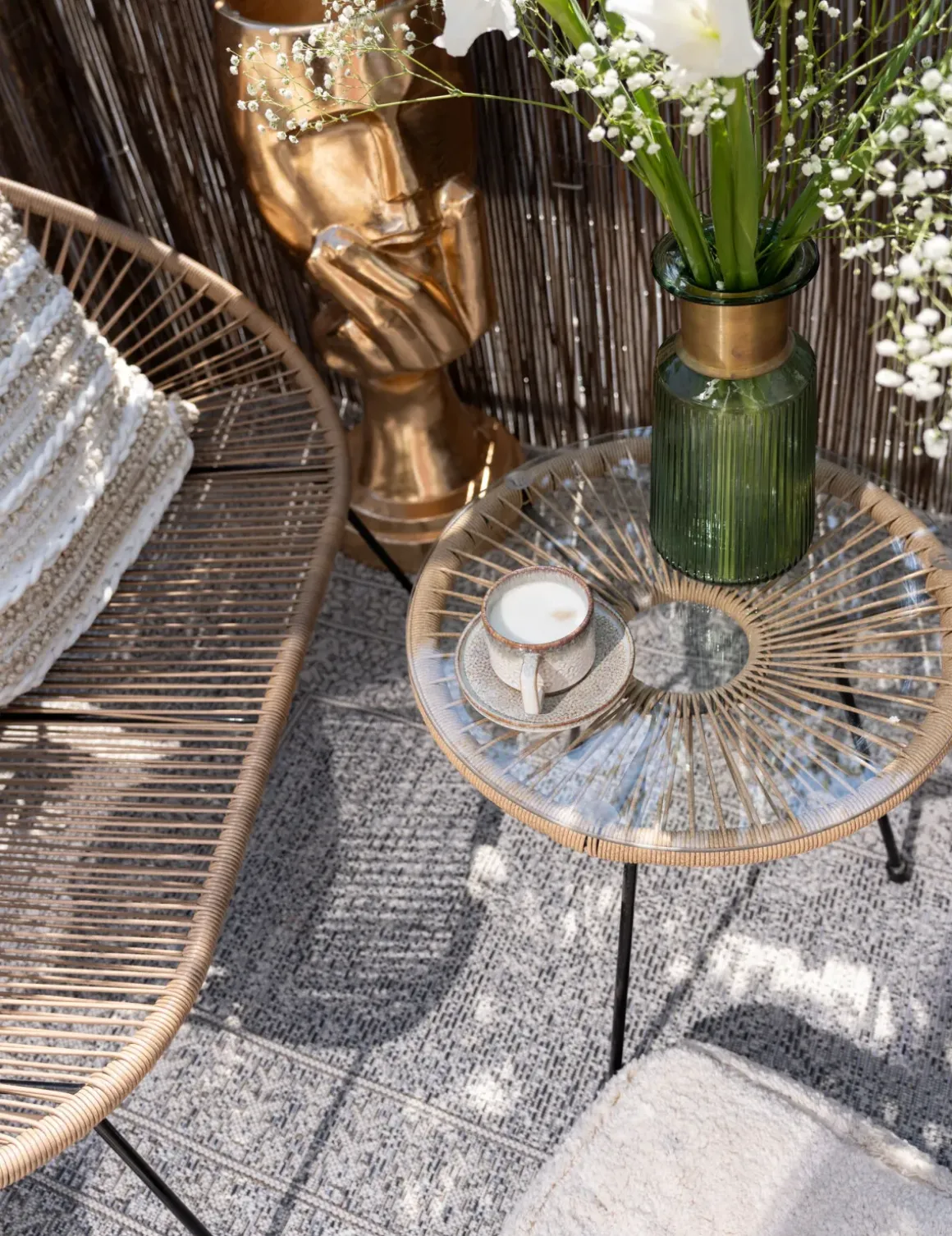 Sidobord Trädgård Acapulco - Natur Ø50cm - KARE Design