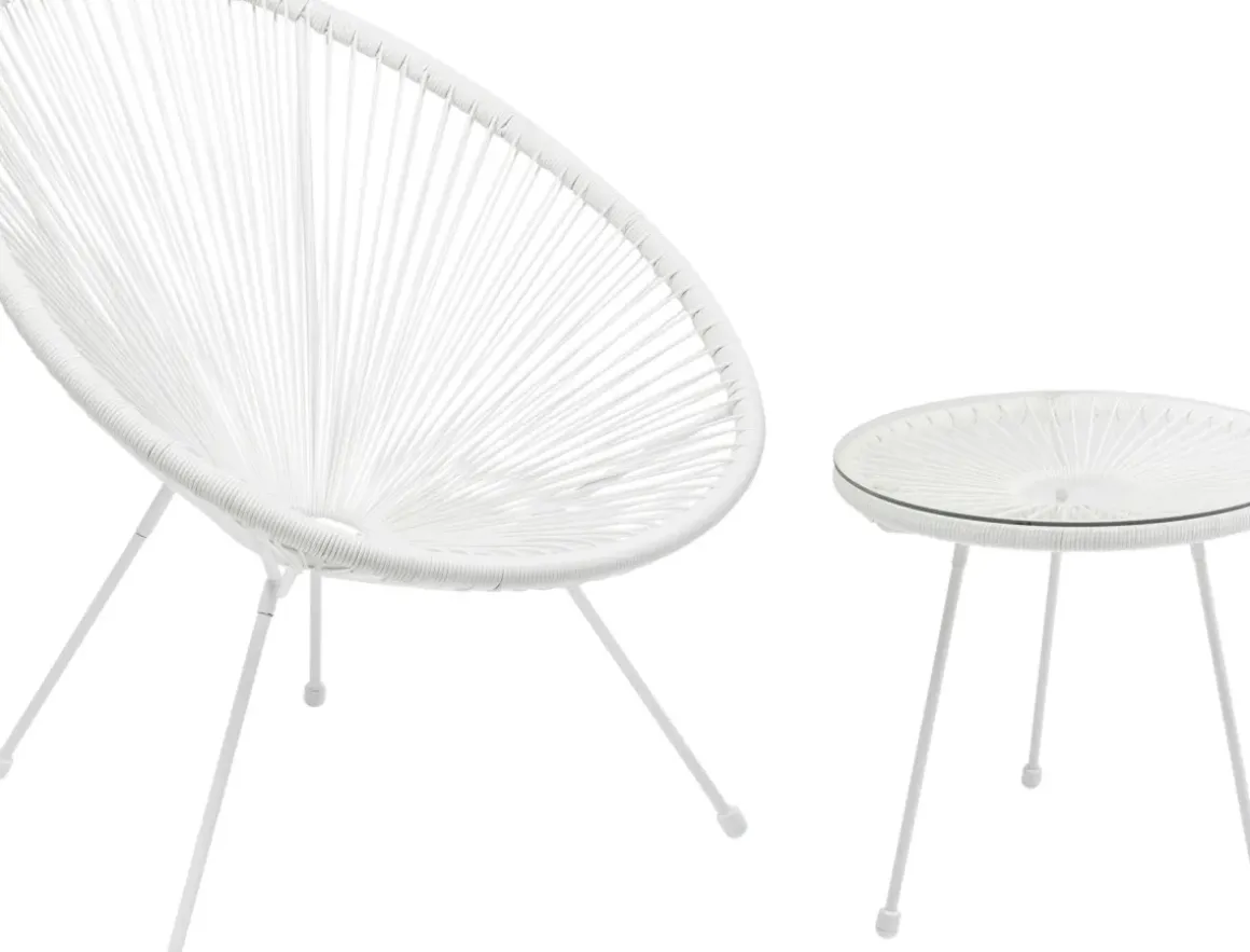 Sidobord Trädgård Acapulco - Vit Ø50cm - KARE Design