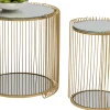 Sidobord Wire Double - Mässing, set med 2 bord - KARE Design