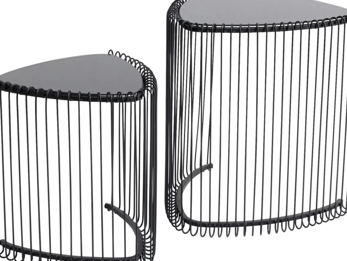 Sidobord Wire Triangle - Svart, 2-set - KARE Design