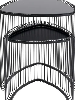 Sidobord Wire Triangle - Svart, 2-set - KARE Design