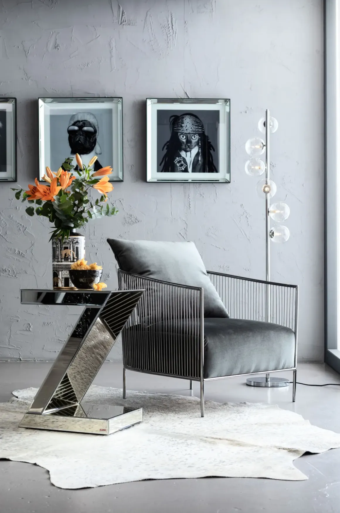 Sidobord Z Luxury - Spegelglas - KARE Design