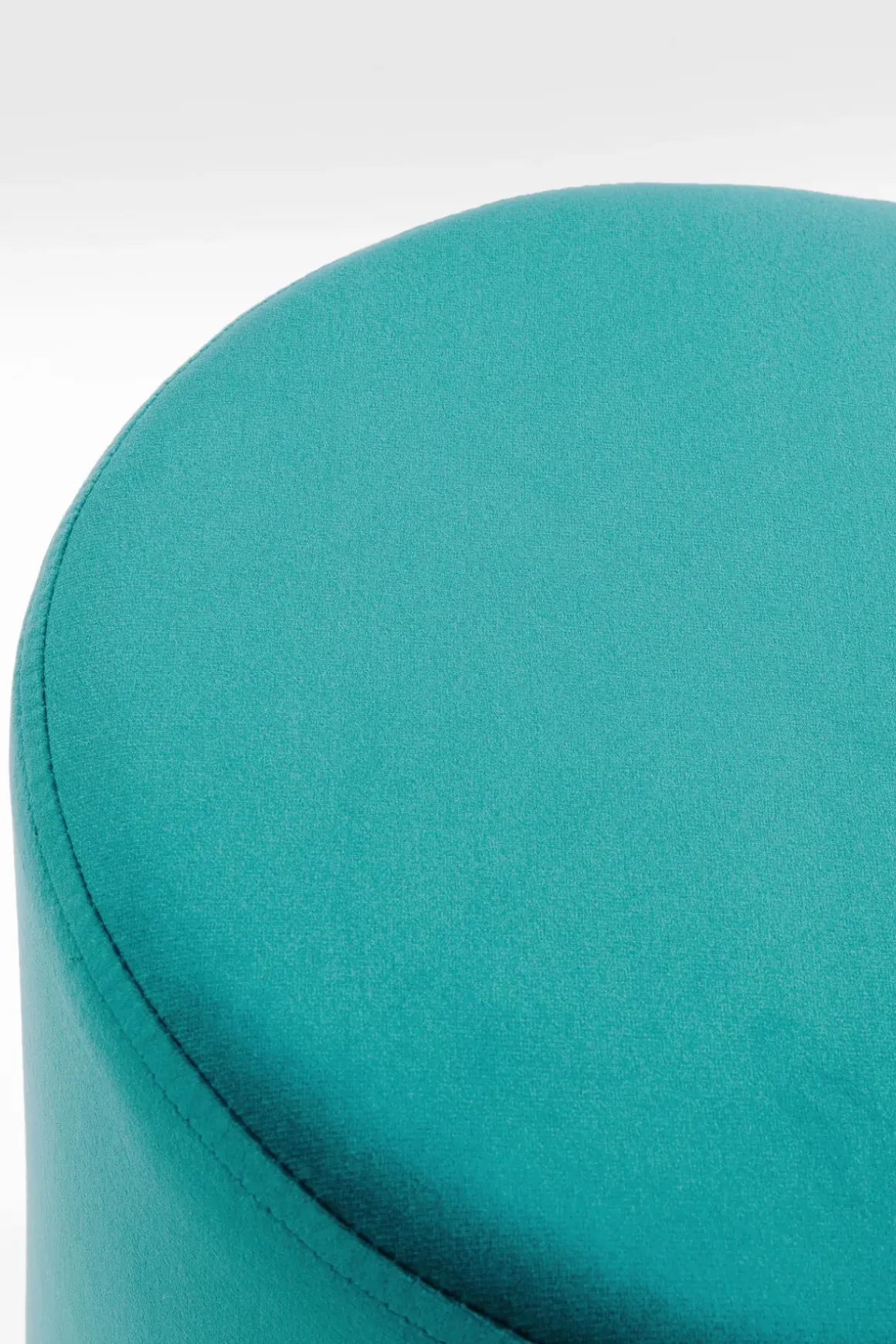 Sittpuff Cherry - Blågrön Sammet/Mässing, Ø35cm - KARE Design