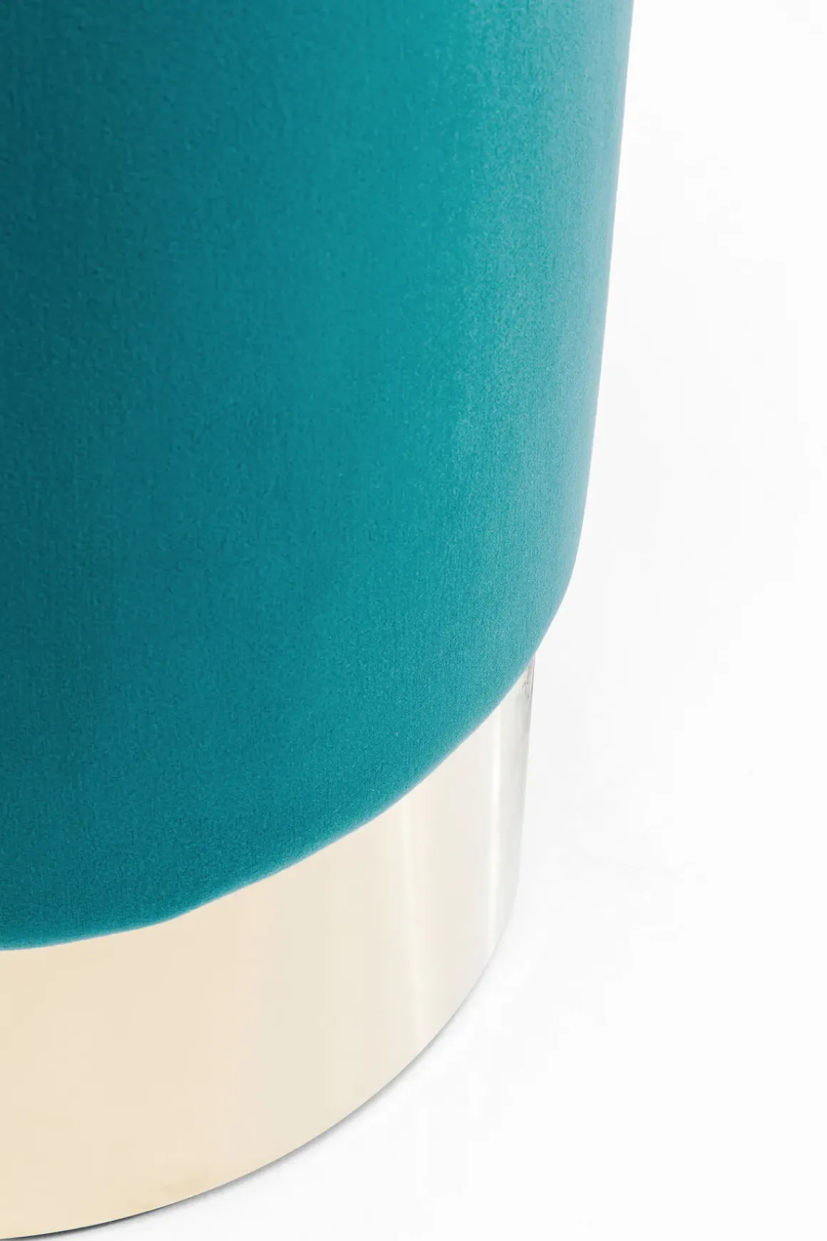 Sittpuff Cherry - Blågrön Sammet/Mässing, Ø35cm - KARE Design