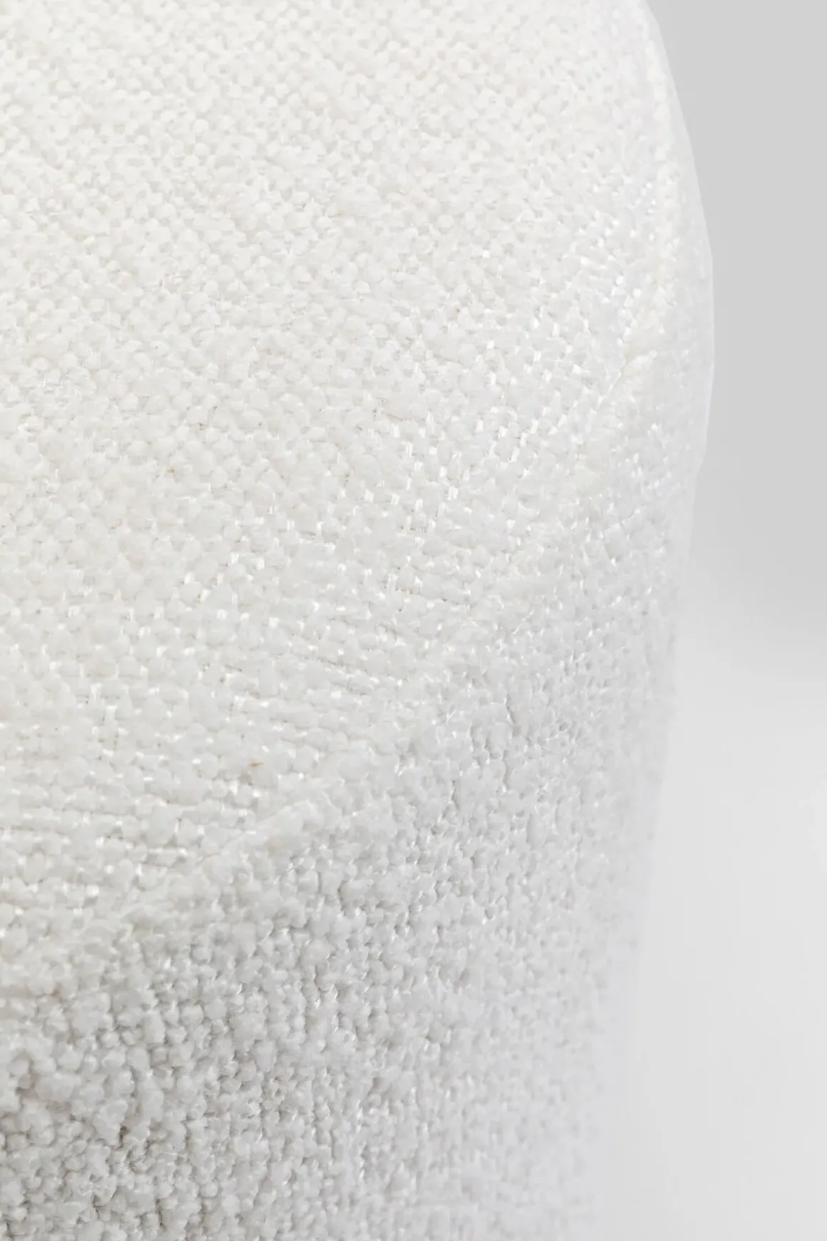 Sittpuff Cherry - Boucle Cream, Grå, Ø35cm - KARE Design