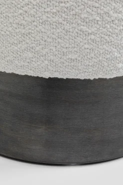 Sittpuff Cherry - Boucle Cream, Grå, Ø35cm - KARE Design