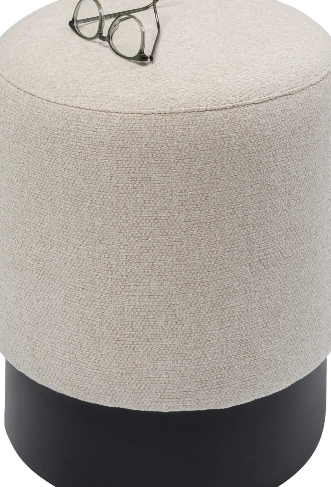 Sittpuff Cherry - Creme/Svart Ø36cm - KARE Design