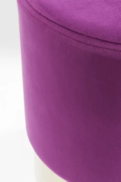 Sittpuff Cherry - Lila Sammet/Mässing, Ø35cm - KARE Design