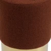 Sittpuff Cherry Lina - Brun, Mässing, Ø35cm - KARE Design