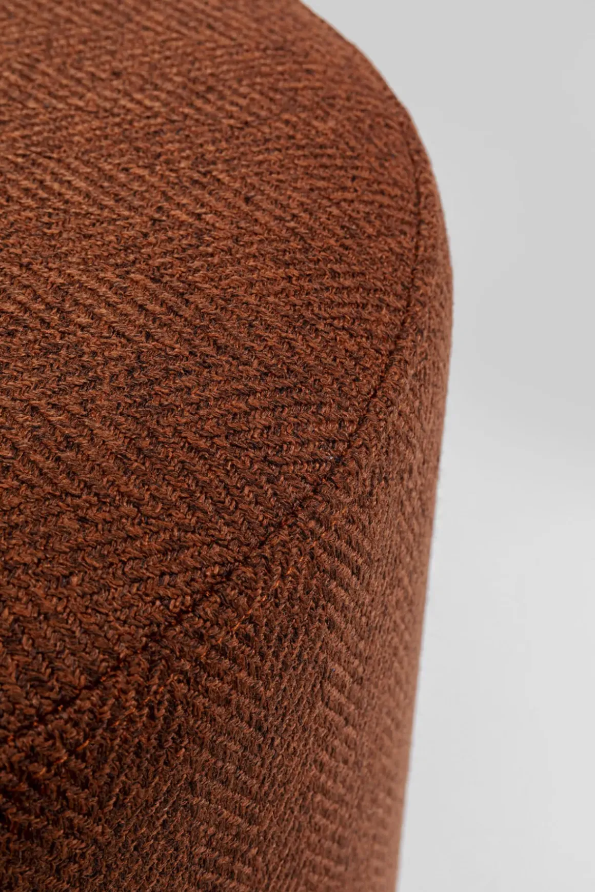 Sittpuff Cherry Lina - Brun, Mässing, Ø35cm - KARE Design