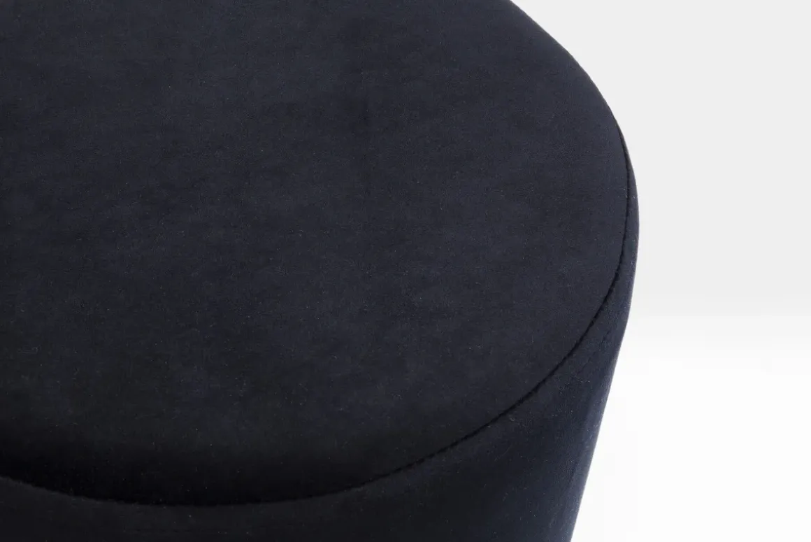Sittpuff Cherry - Svart Sammet/Mässing, Ø35cm - KARE Design