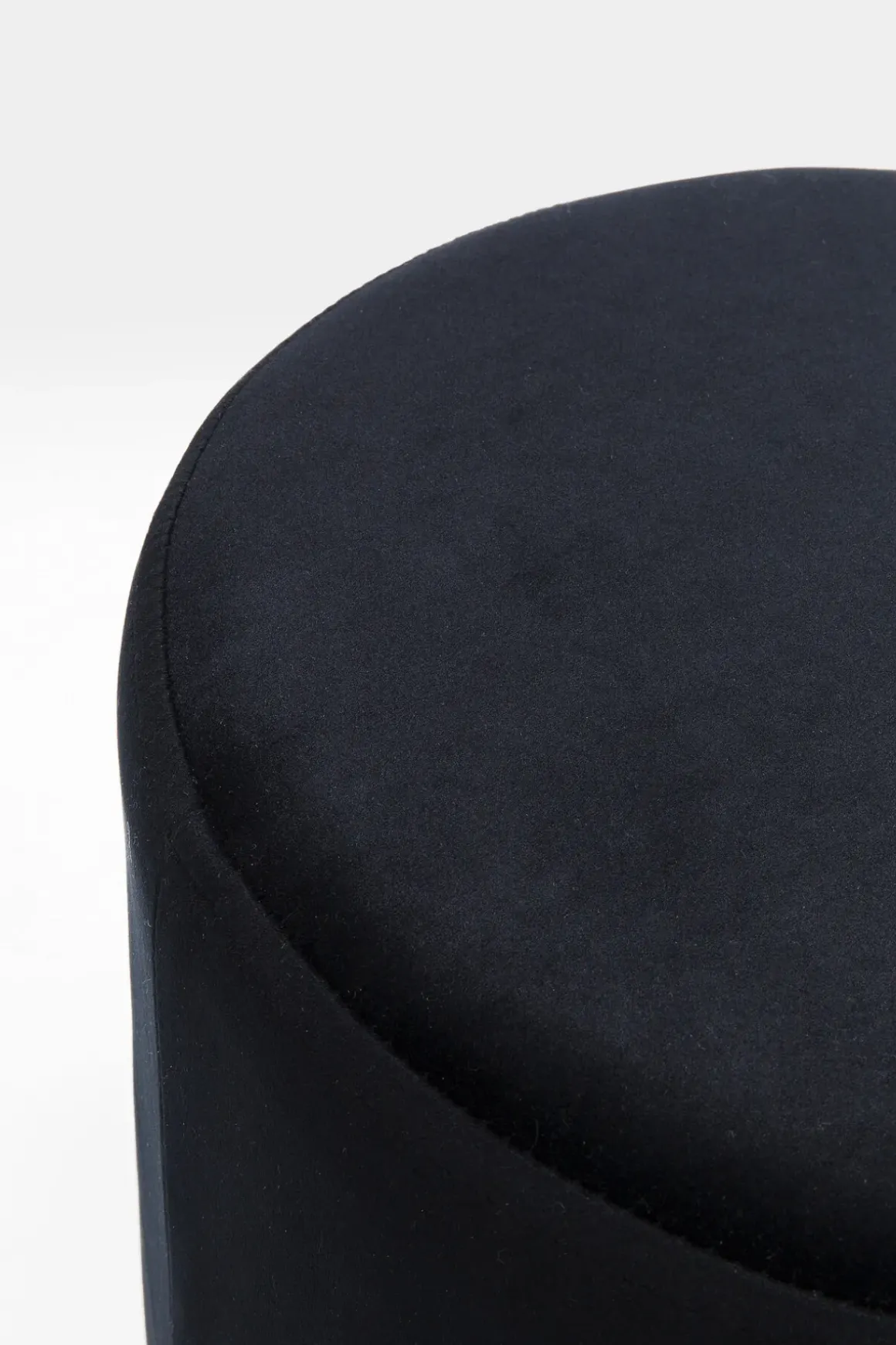 Sittpuff Cherry - Svart Sammet/Mässing, Ø35cm - KARE Design