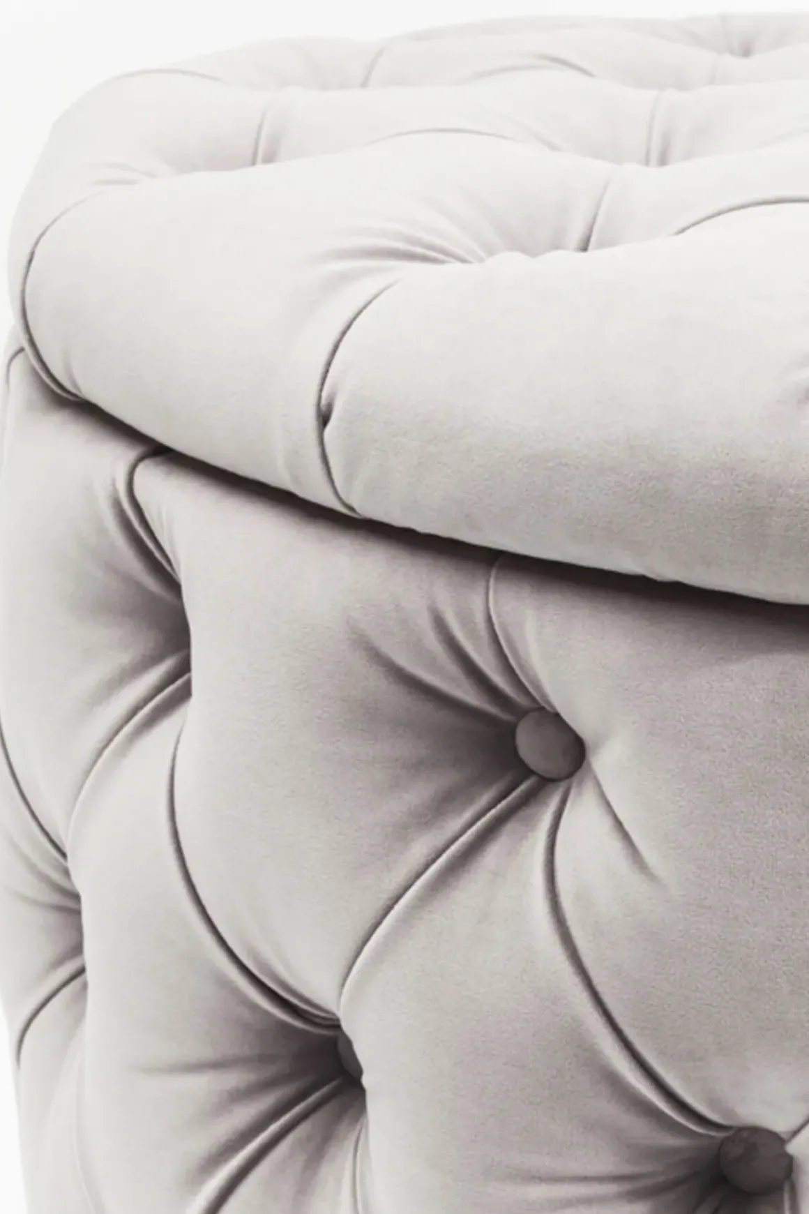 Sittpuff Desire - Grå Sammet Ø47cm - KARE Design