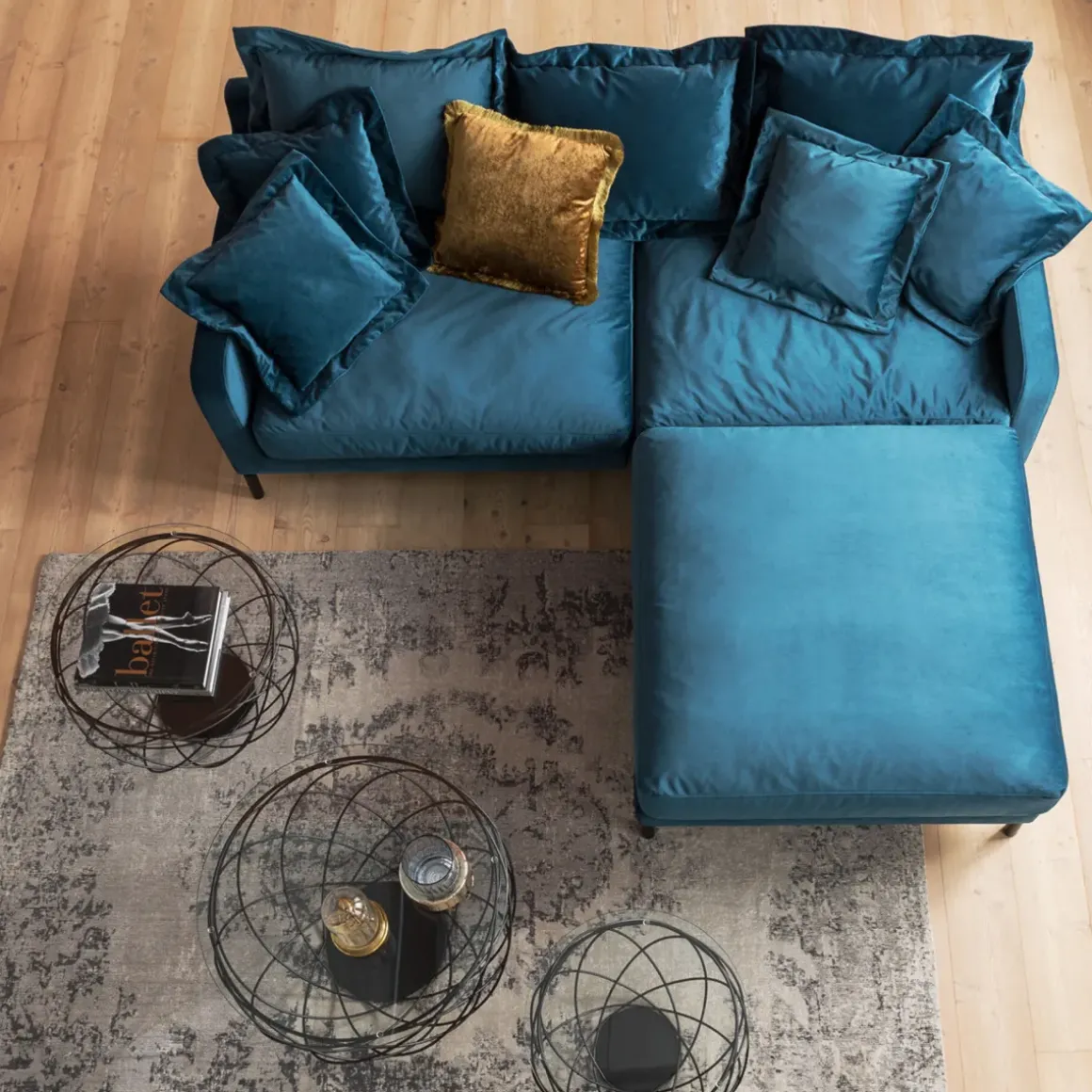 Sittpuff Lullaby Blågrön - KARE Design