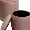 Sittpuff Med Förvaring Cherry - Rosa/Mässing (2/Set) - KARE Design