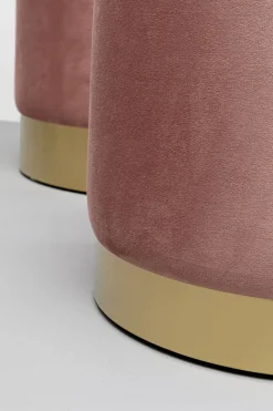 Sittpuff Med Förvaring Cherry - Rosa/Mässing (2/Set) - KARE Design