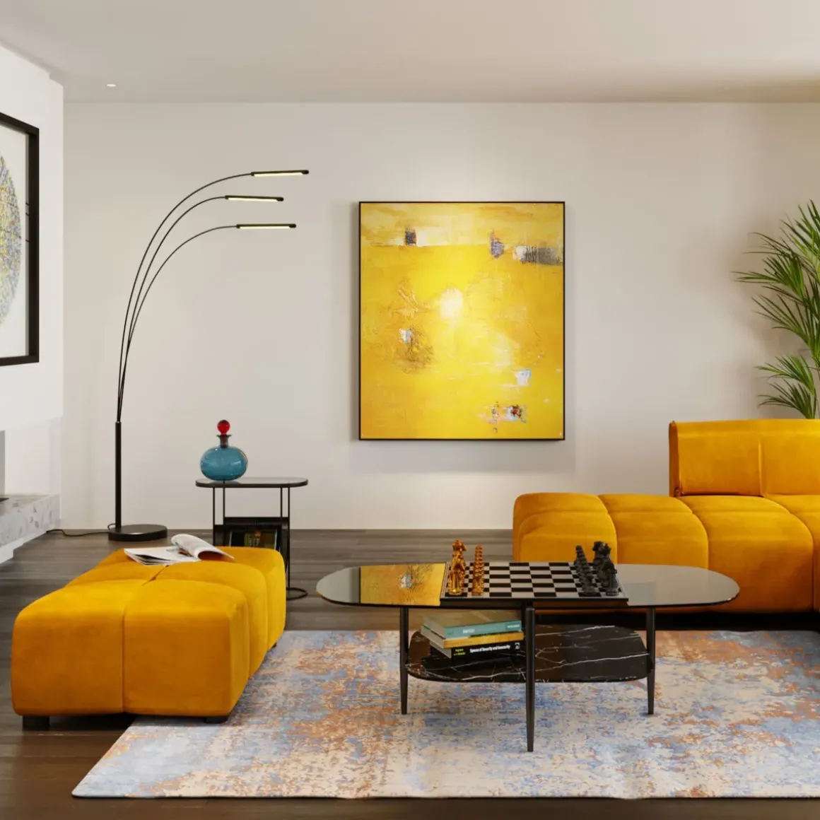 Sittpuff - Modul Belami - Amber sammet - KARE Design