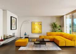 Sittpuff - Modul Belami - Amber sammet - KARE Design